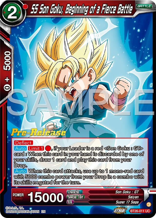 SS Son Goku, Beginning of a Fierce Battle (BT26-011) [Ultimate Advent Prerelease Promos]