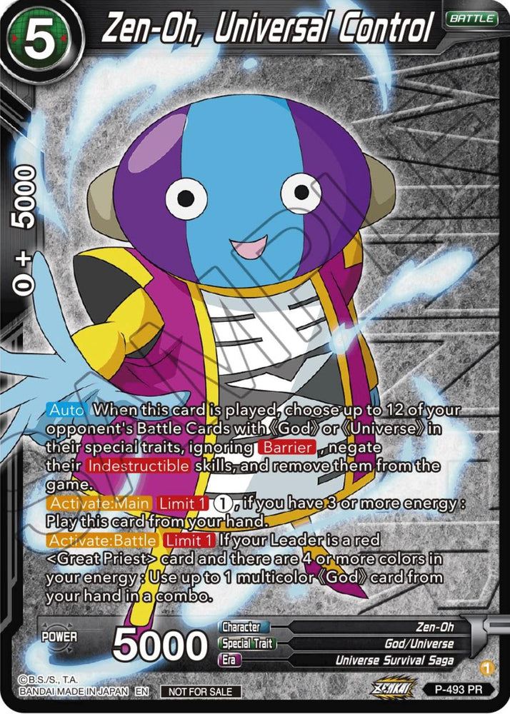 Zen-Oh, Universal Control (Zenkai Series Tournament Pack Vol.3 Winner) (P-493) [Tournament Promotion Cards]