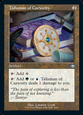 Talisman of Curiosity (Retro Foil Etched) [Modern Horizons]