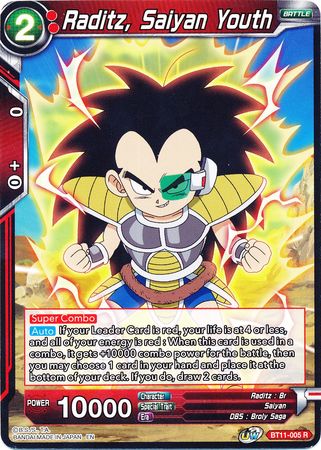 Raditz, Saiyan Youth (BT11-005) [Vermilion Bloodline]