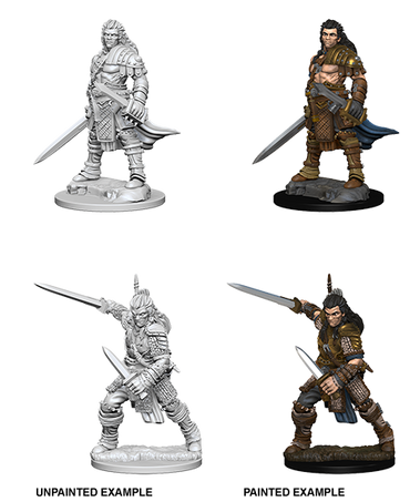 Pathfinder Deep Cuts Unpainted Miniature: Human Male Fighter