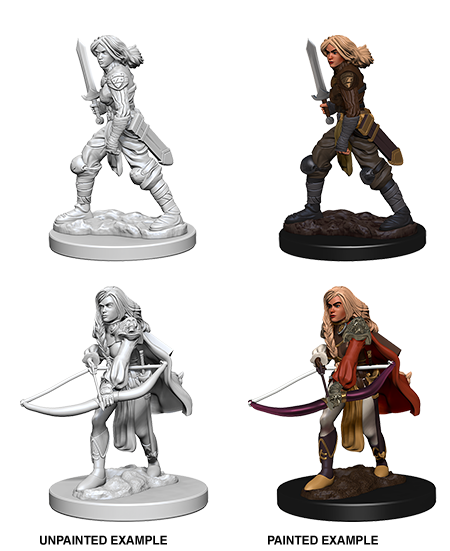 Pathfinder Deep Cuts Unpainted Minis: Human Female Fighter