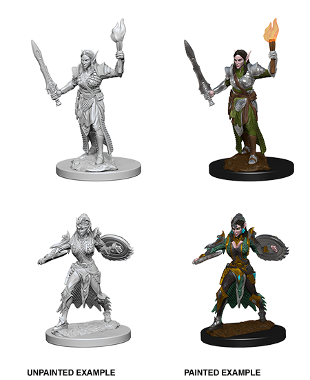 Pathfinder Deep Cuts Unpainted Miniature: Elf Female Fighter