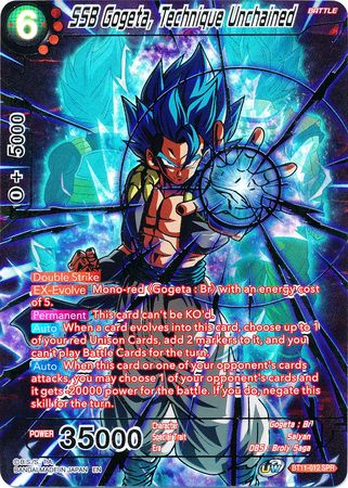 SSB Gogeta, Technique Unchained (SPR) (BT11-012) [Vermilion Bloodline 2nd Edition]