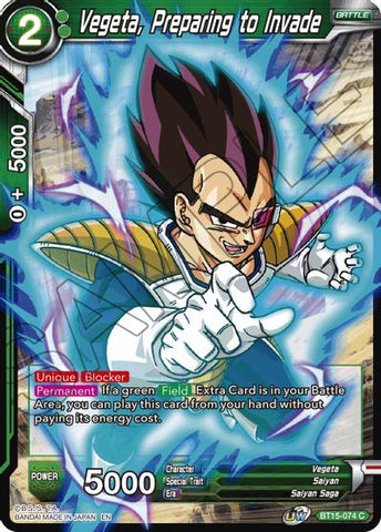 Vegeta, Preparing to Invade (BT15-074) [Saiyan Showdown]