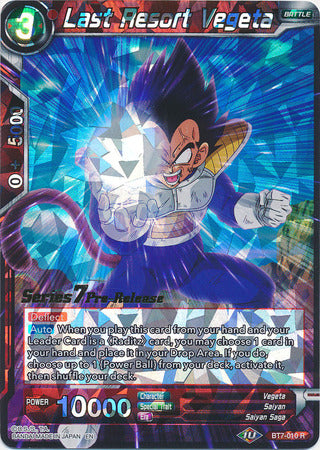 Last Resort Vegeta (BT7-010_PR) [Assault of the Saiyans Prerelease Promos]