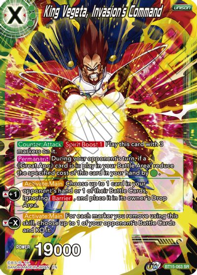 King Vegeta, Invasion's Command (BT15-063) [Saiyan Showdown]